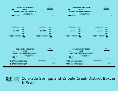 Colorado Springs & Cripple Creek District 34 Ft Boxcar Black CS&CCD