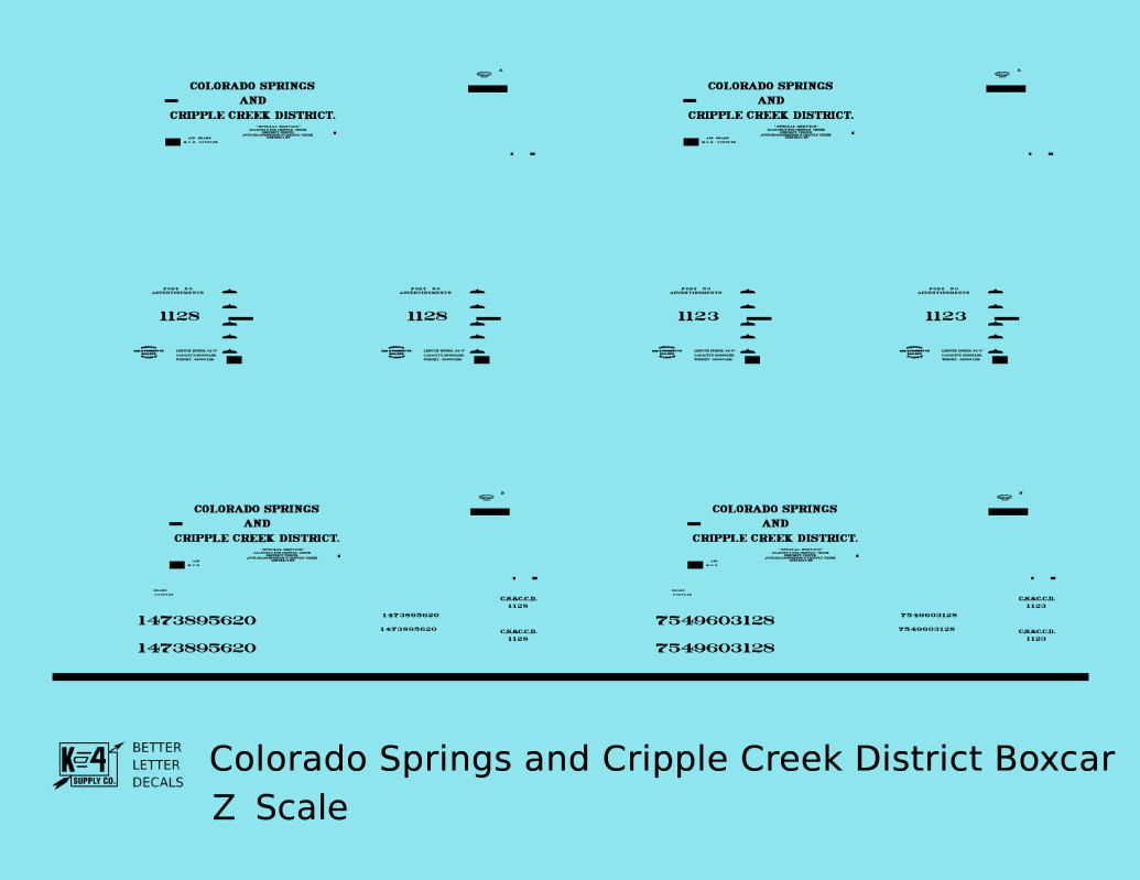 Colorado Springs & Cripple Creek District 34 Ft Boxcar Black CS&CCD