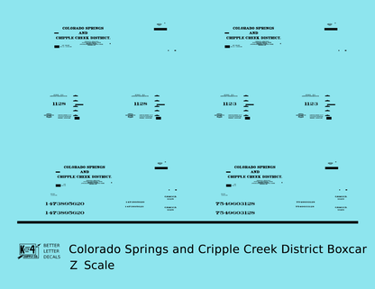 Colorado Springs & Cripple Creek District 34 Ft Boxcar Black CS&CCD