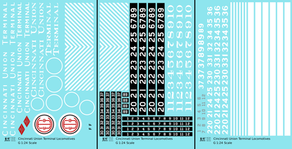Cincinnati Union Terminal Co. Steam Or Diesel Locomotive White