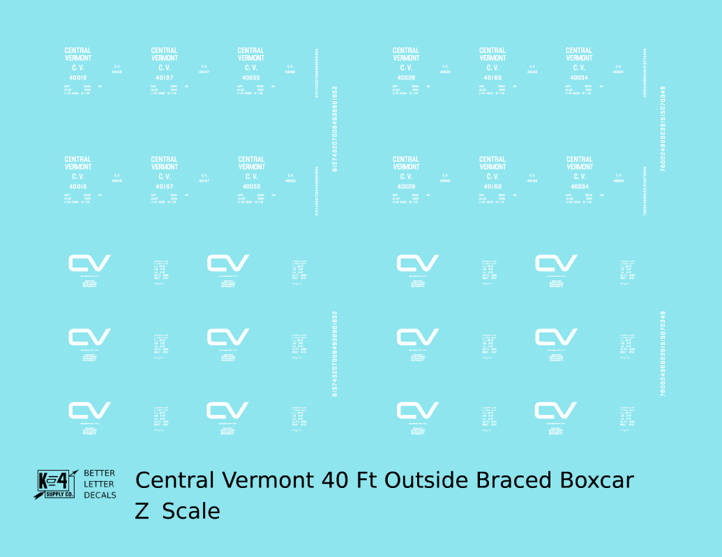 Central Vermont Single Sheathed Boxcar White
