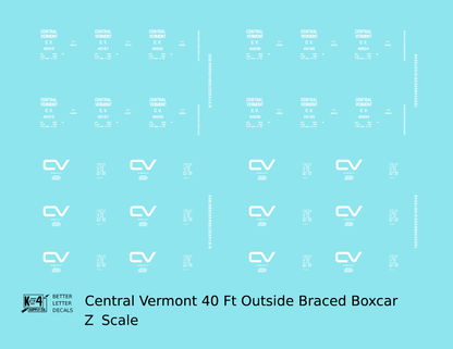 Central Vermont Single Sheathed Boxcar White
