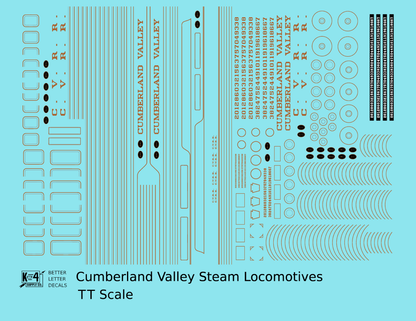Cumberland Valley Railroad Steam Locomotive Silver and Gold PRR Subsidiary
