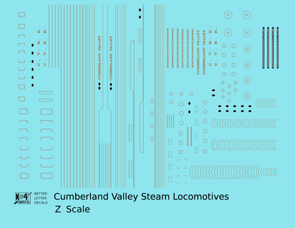 Cumberland Valley Railroad Steam Locomotive Silver and Gold PRR Subsidiary