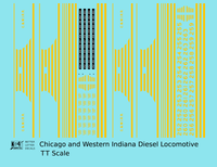 Chicago and Western Indiana ALCO RS-1 Locomotive Yellow  - Decal - Choose Scale