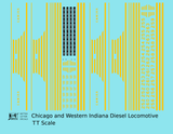 Chicago and Western Indiana ALCO RS-1 Locomotive Yellow  - Decal - Choose Scale