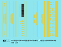 Chicago and Western Indiana ALCO RS-1 Locomotive Yellow  - Decal - Choose Scale