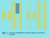 Chicago and Western Indiana ALCO RS-1 Locomotive Yellow  - Decal - Choose Scale