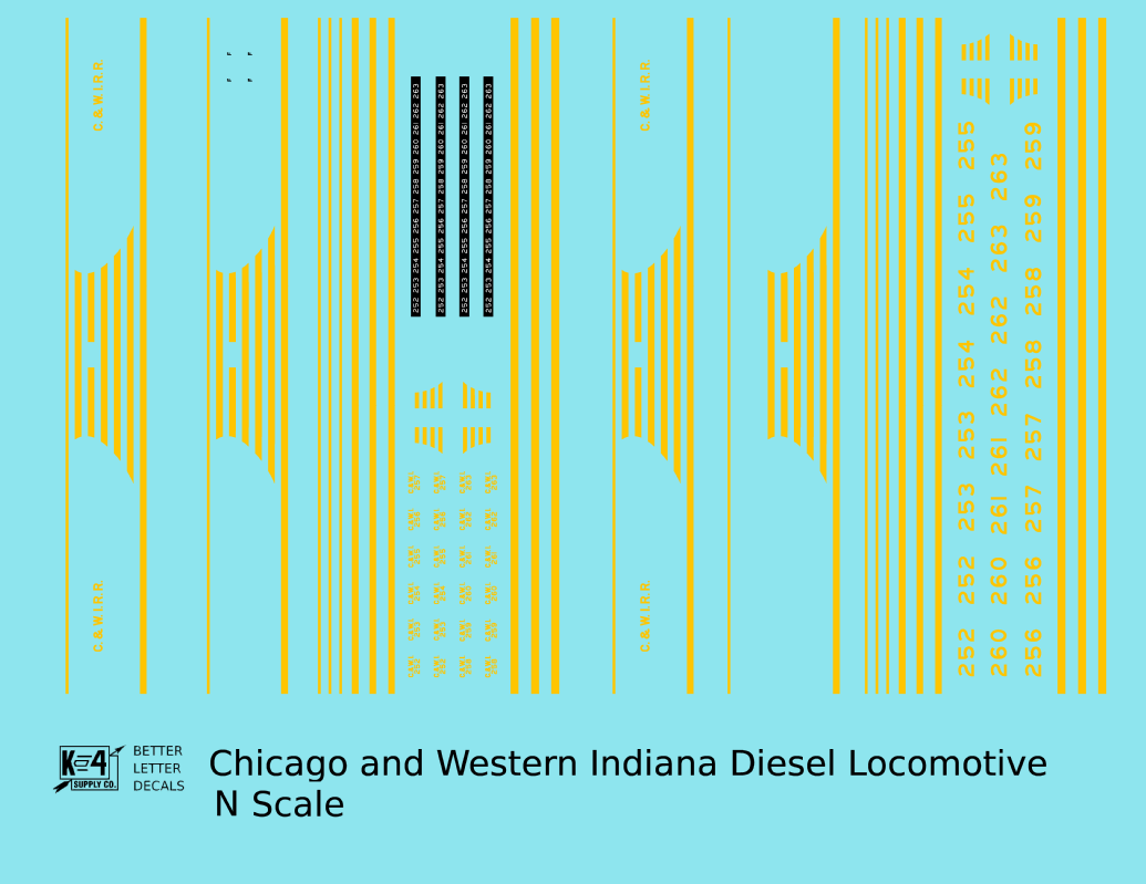 Chicago and Western Indiana ALCO RS-1 Locomotive Yellow
