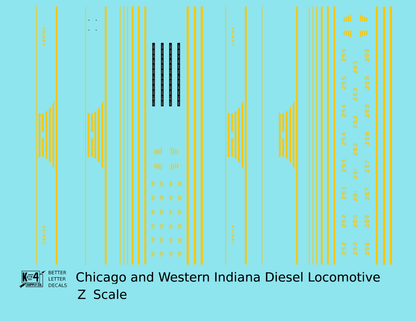 Chicago and Western Indiana ALCO RS-1 Locomotive Yellow
