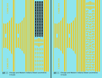 Chicago and Western Indiana ALCO RS-1 Locomotive Yellow  - Decal - Choose Scale