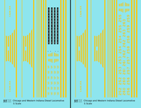 Chicago and Western Indiana ALCO RS-1 Locomotive Yellow  - Decal - Choose Scale