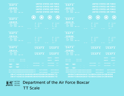USAF Department Of the Air Force 40 Ft Steel Boxcar White