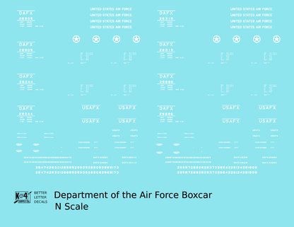 USAF Department Of the Air Force 40 Ft Steel Boxcar White