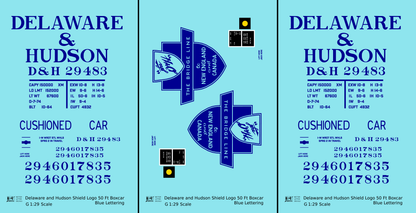 Delaware and Hudson 50 Ft Boxcar Blue