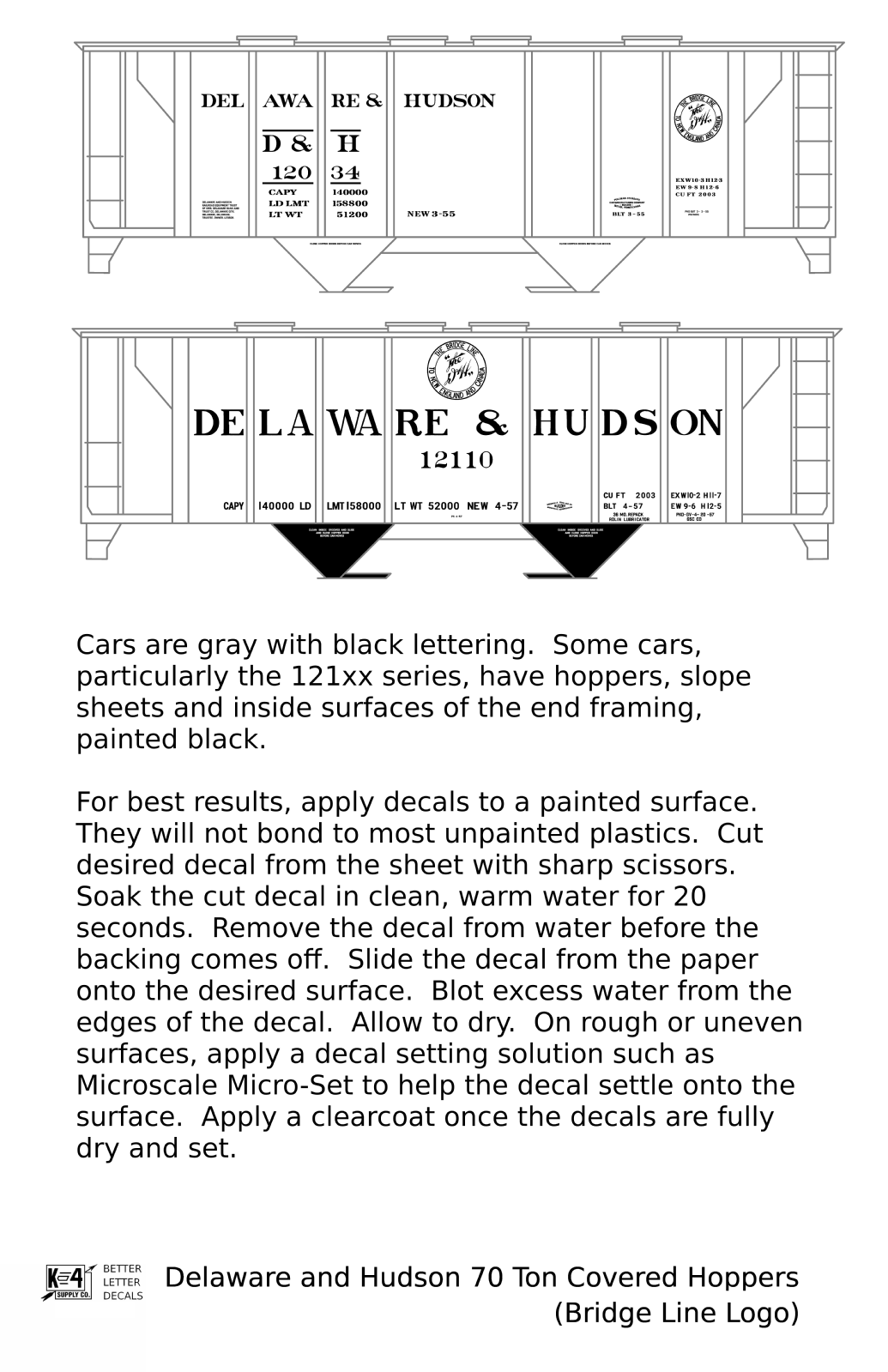 Delaware and Hudson Covered Hopper Black