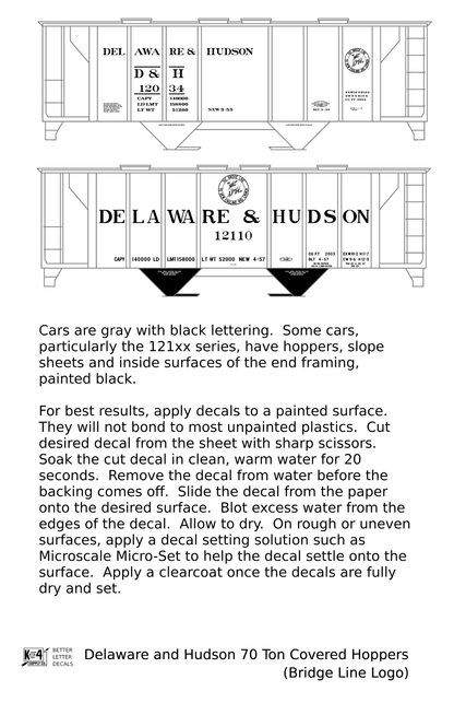 Delaware and Hudson Covered Hopper Black