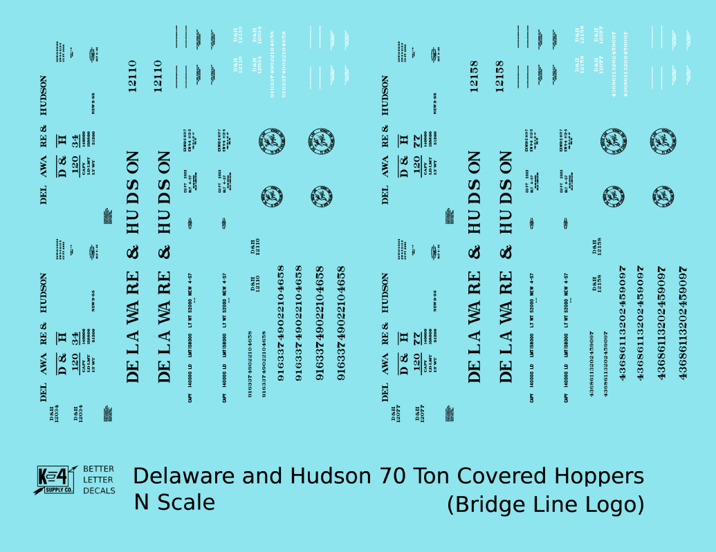 Delaware and Hudson Covered Hopper Black