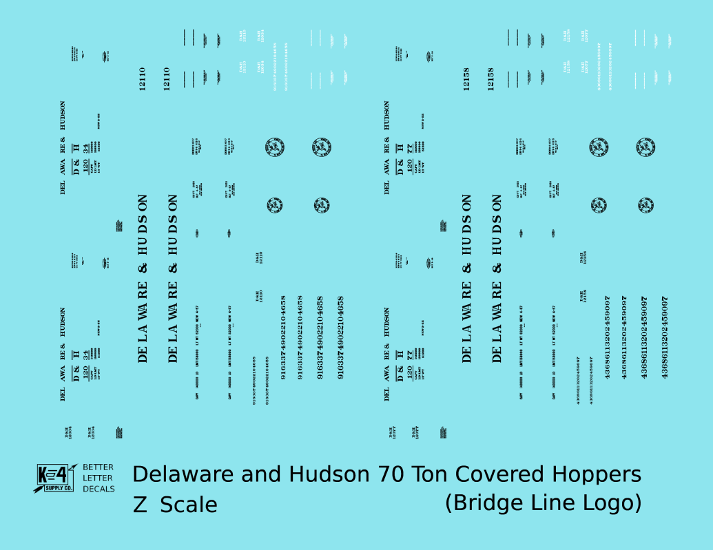 Delaware and Hudson Covered Hopper Black