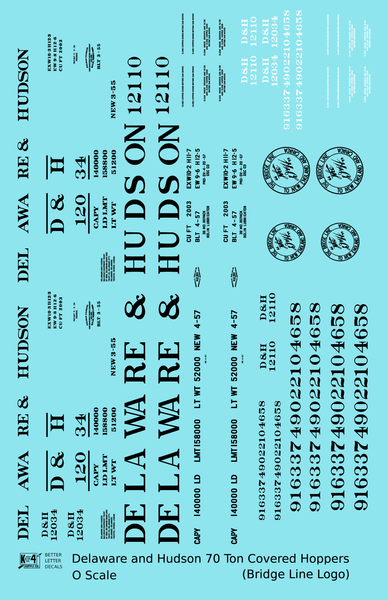 Delaware and Hudson Covered Hopper Black