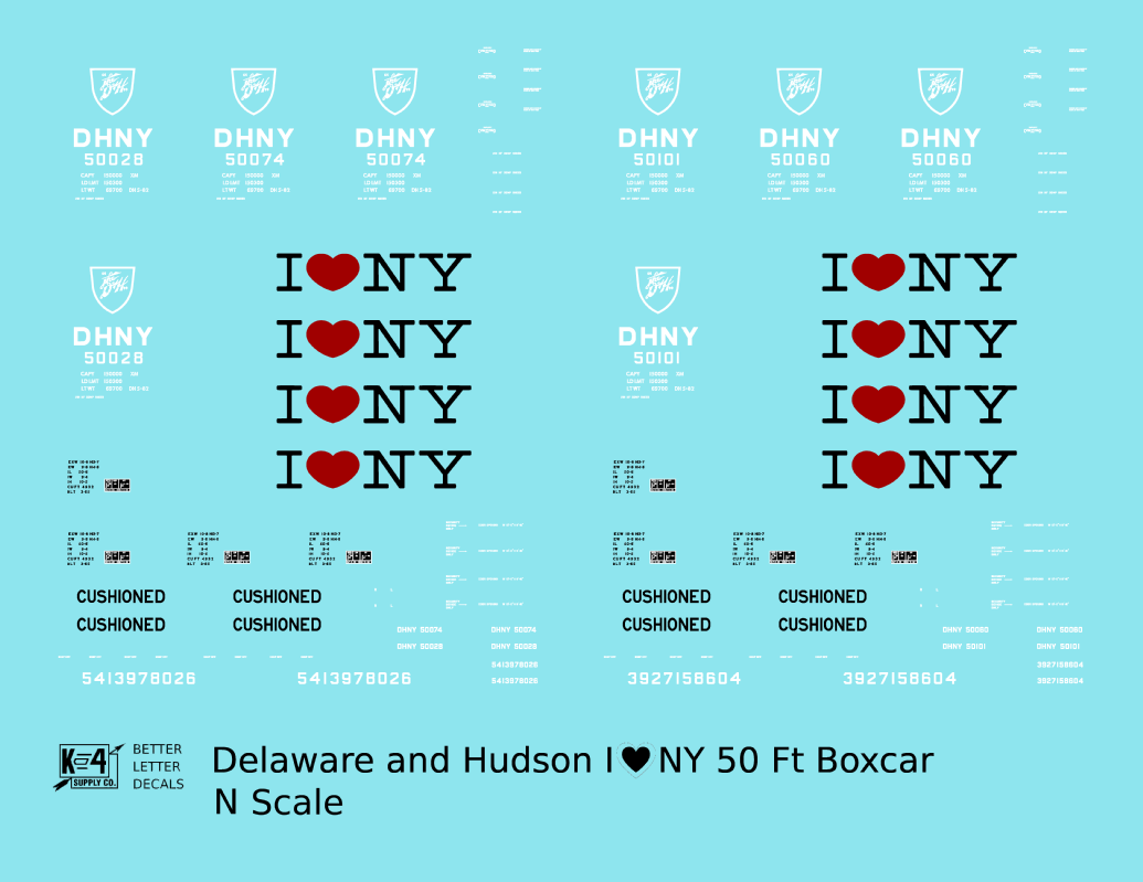 Delaware and Hudson 50 Ft Boxcar Black, White and Red I ? NY