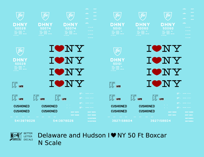 Delaware and Hudson 50 Ft Boxcar Black, White and Red I ? NY