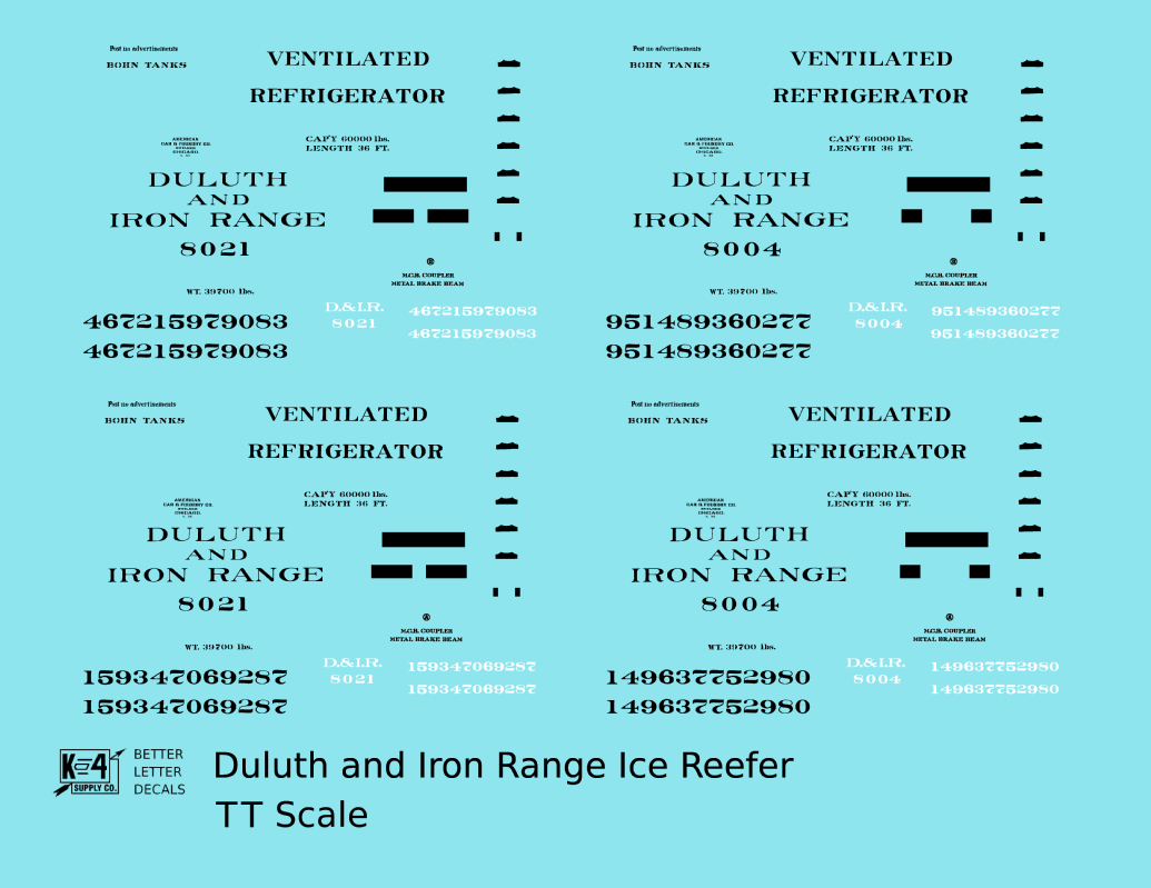 Duluth and Iron Range Ice Reefer Black Pre-DMIR Missabe