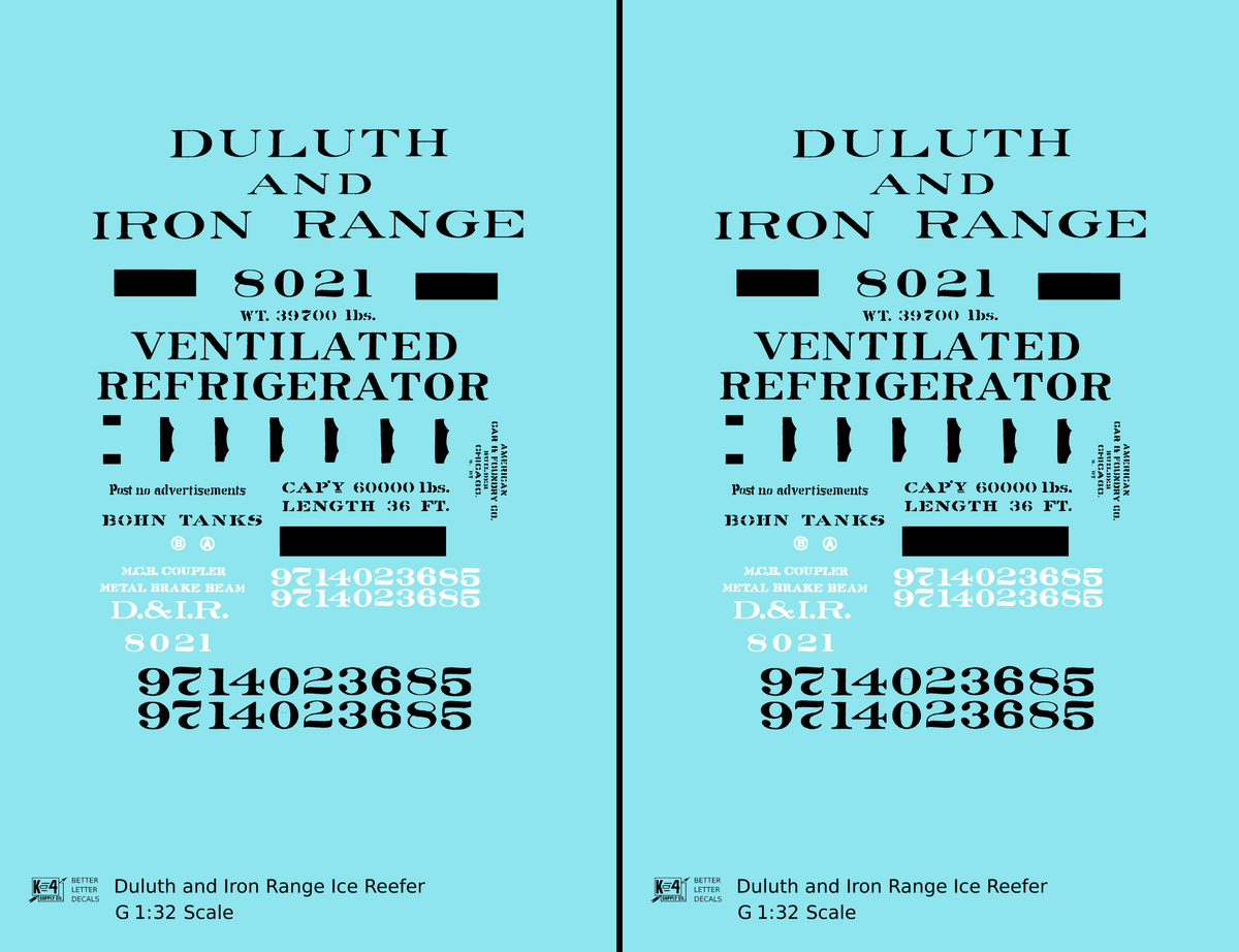 Duluth and Iron Range Ice Reefer Black Pre-DMIR Missabe