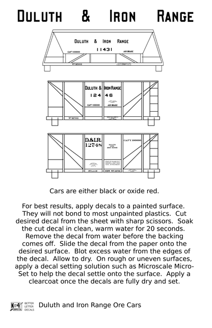Duluth and Iron Range Ore Hopper Cars White Pre-DMIR Missabe