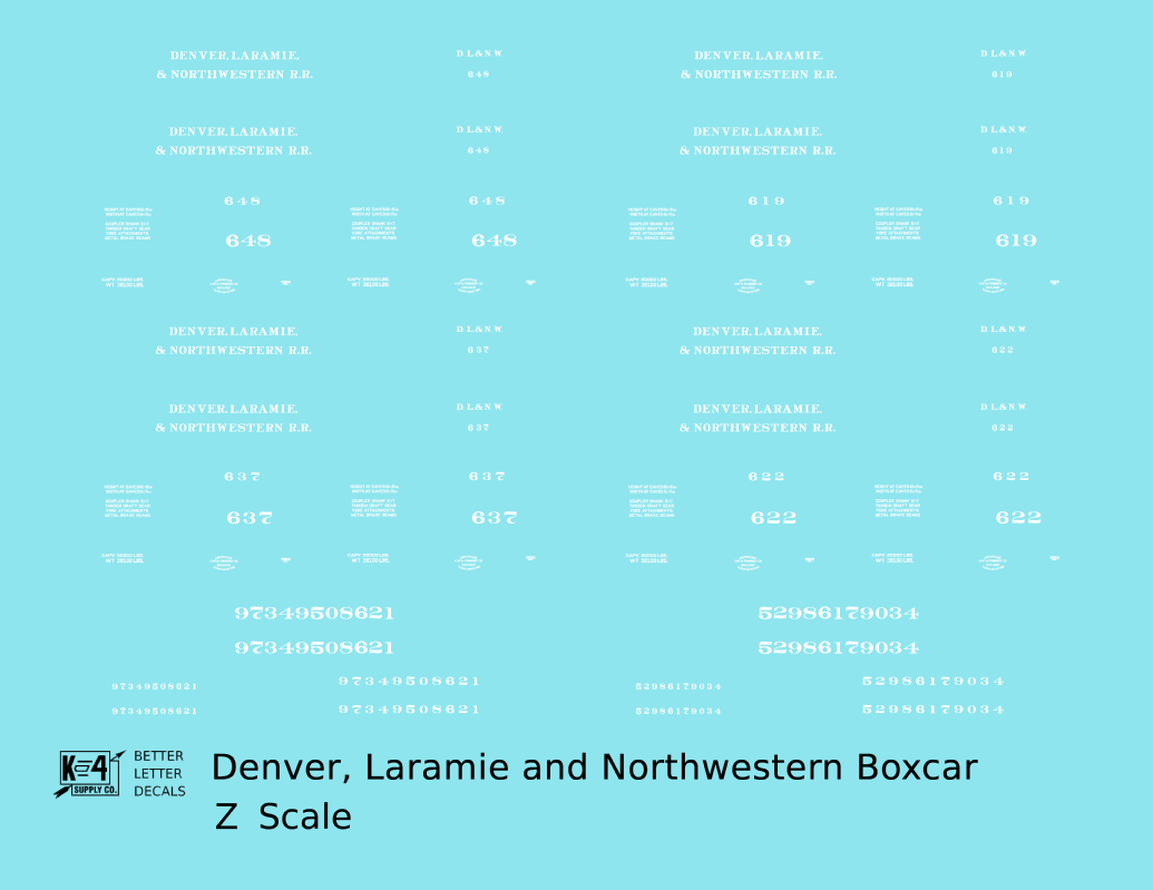 Denver, Laramie and Northwestern Wood Boxcar White Colorado