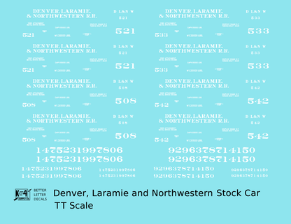 Denver, Laramie and Northwestern Stock Car White Colorado