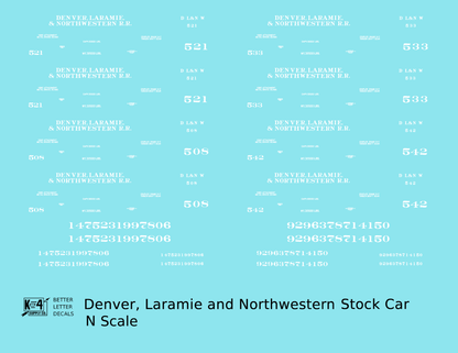 Denver, Laramie and Northwestern Stock Car White Colorado