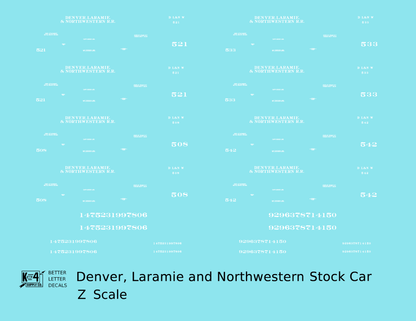Denver, Laramie and Northwestern Stock Car White Colorado