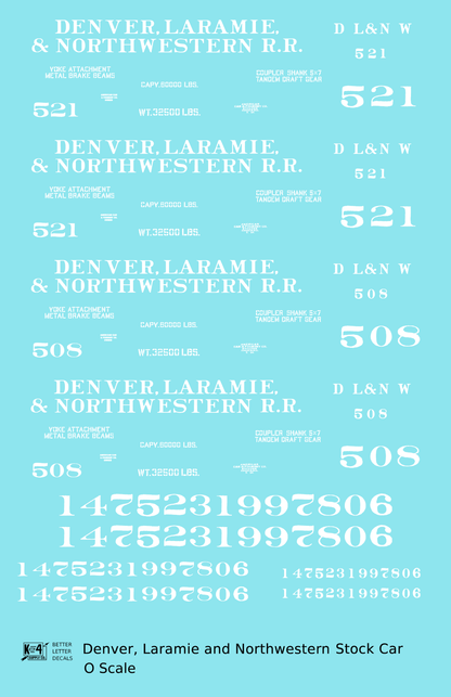 Denver, Laramie and Northwestern Stock Car White Colorado