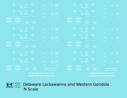 Delaware, Lackawanna and Western Gondola White DL&W