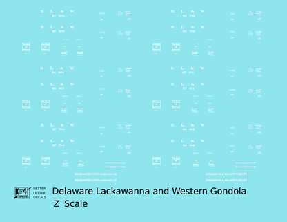 Delaware, Lackawanna and Western Gondola White DL&W