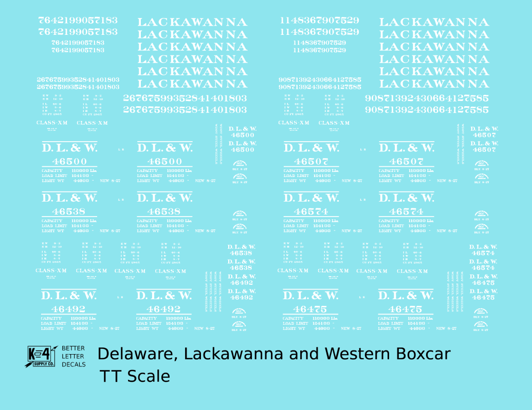 Delaware, Lackawanna and Western Boxcar White DL&W