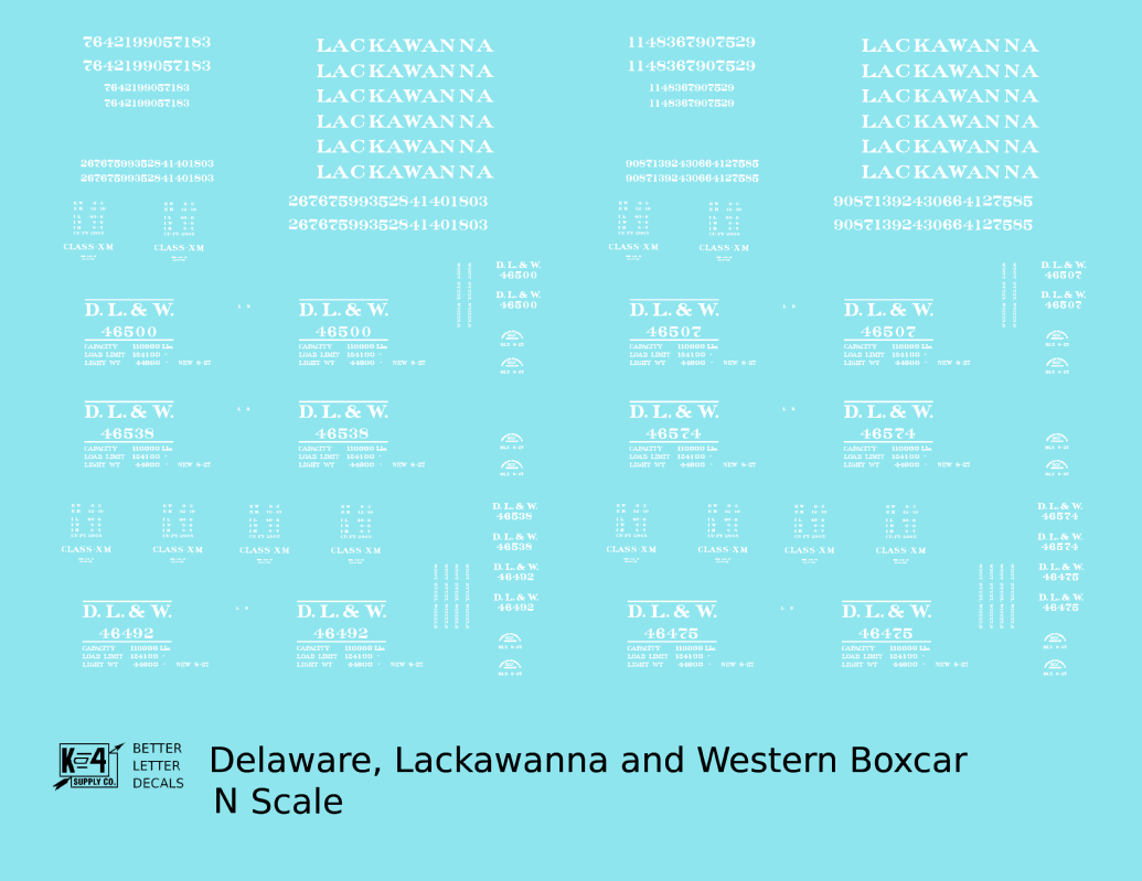 Delaware, Lackawanna and Western Boxcar White DL&W