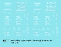 Delaware, Lackawanna and Western Boxcar White DL&W - Decal