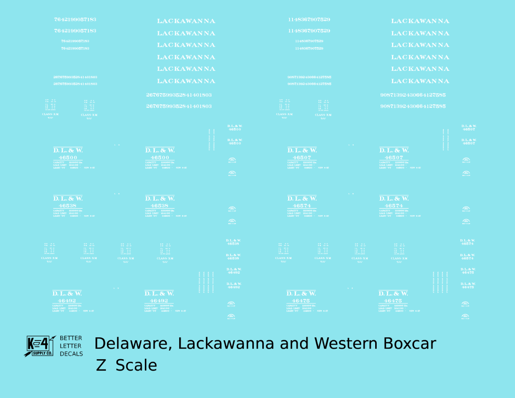 Delaware, Lackawanna and Western Boxcar White DL&W