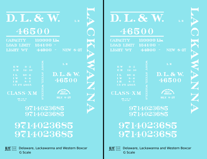 Delaware, Lackawanna and Western Boxcar White DL&W