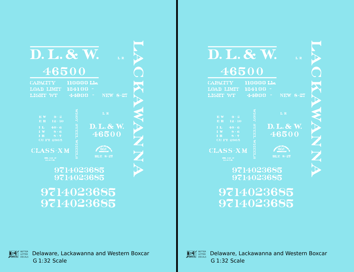 Delaware, Lackawanna and Western Boxcar White DL&W