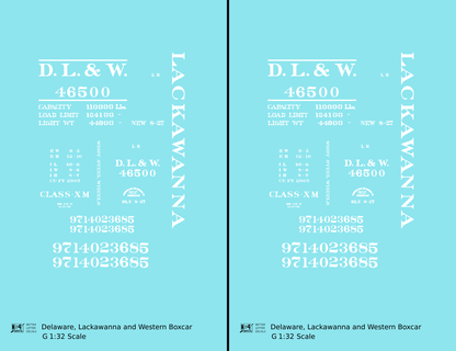 Delaware, Lackawanna and Western Boxcar White DL&W