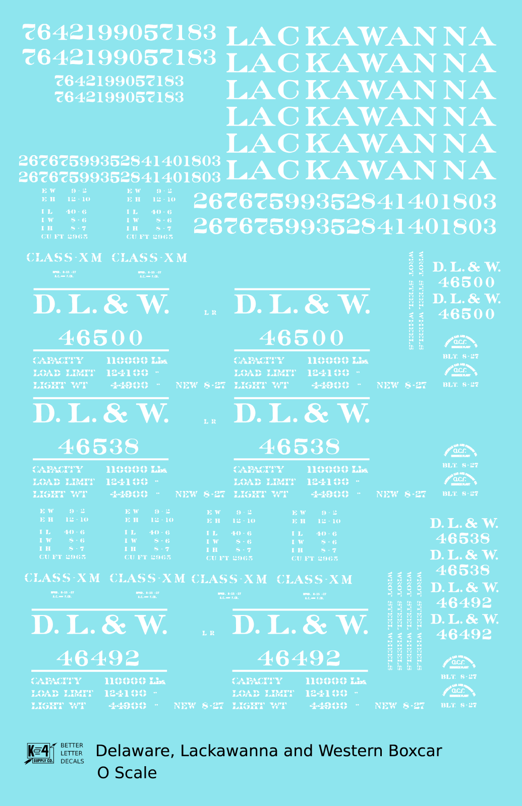 Delaware, Lackawanna and Western Boxcar White DL&W