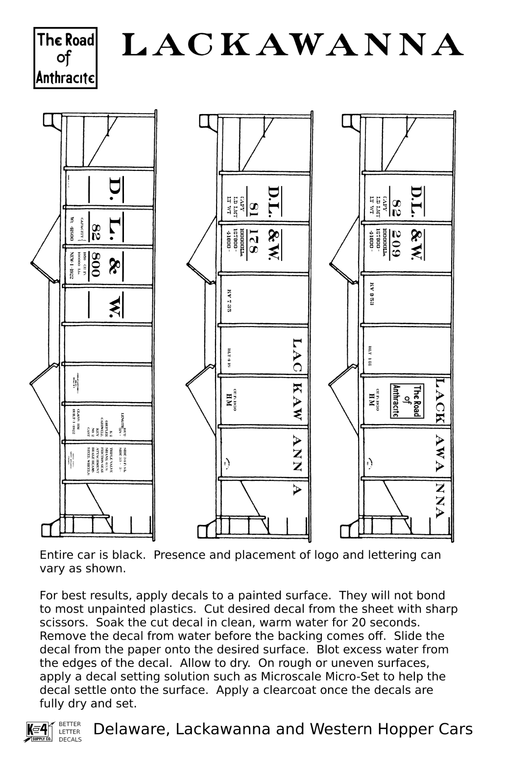 Delaware, Lackawanna and Western Twin Hopper Car White DL&W