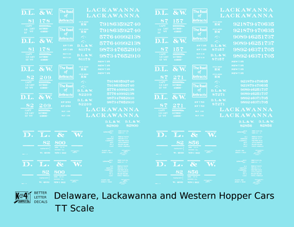 Delaware, Lackawanna and Western Twin Hopper Car White DL&W