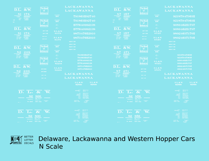Delaware, Lackawanna and Western Twin Hopper Car White DL&W