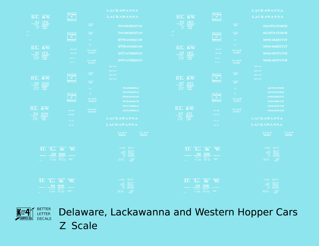 Delaware, Lackawanna and Western Twin Hopper Car White DL&W