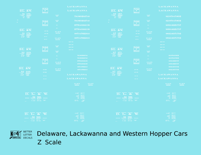 Delaware, Lackawanna and Western Twin Hopper Car White DL&W