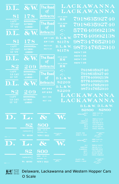 Delaware, Lackawanna and Western Twin Hopper Car White DL&W